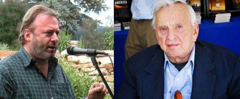 Christopher Hitchens, left, in 2005 and Gore Vidal in 2008 