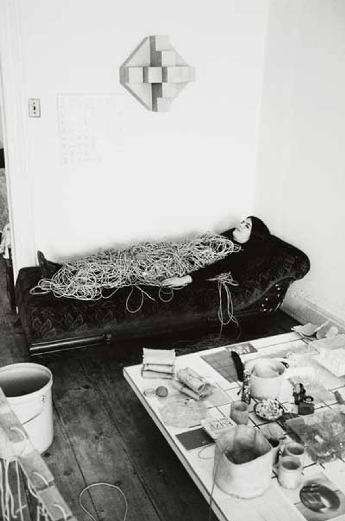 Eva Hesse in 1968. (Photo: Herman Landshoff, from Eva Hesse, a film by Marcie Begleiter, a Zeitgeist Films release.)