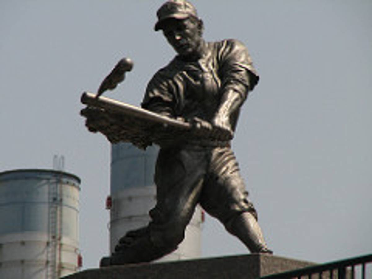 Hank Greenberg statue outside Comerica Park in Detroit, Michigan. (Josh May / Flickr)