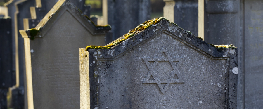 Gravestone in a Jewish cemetery