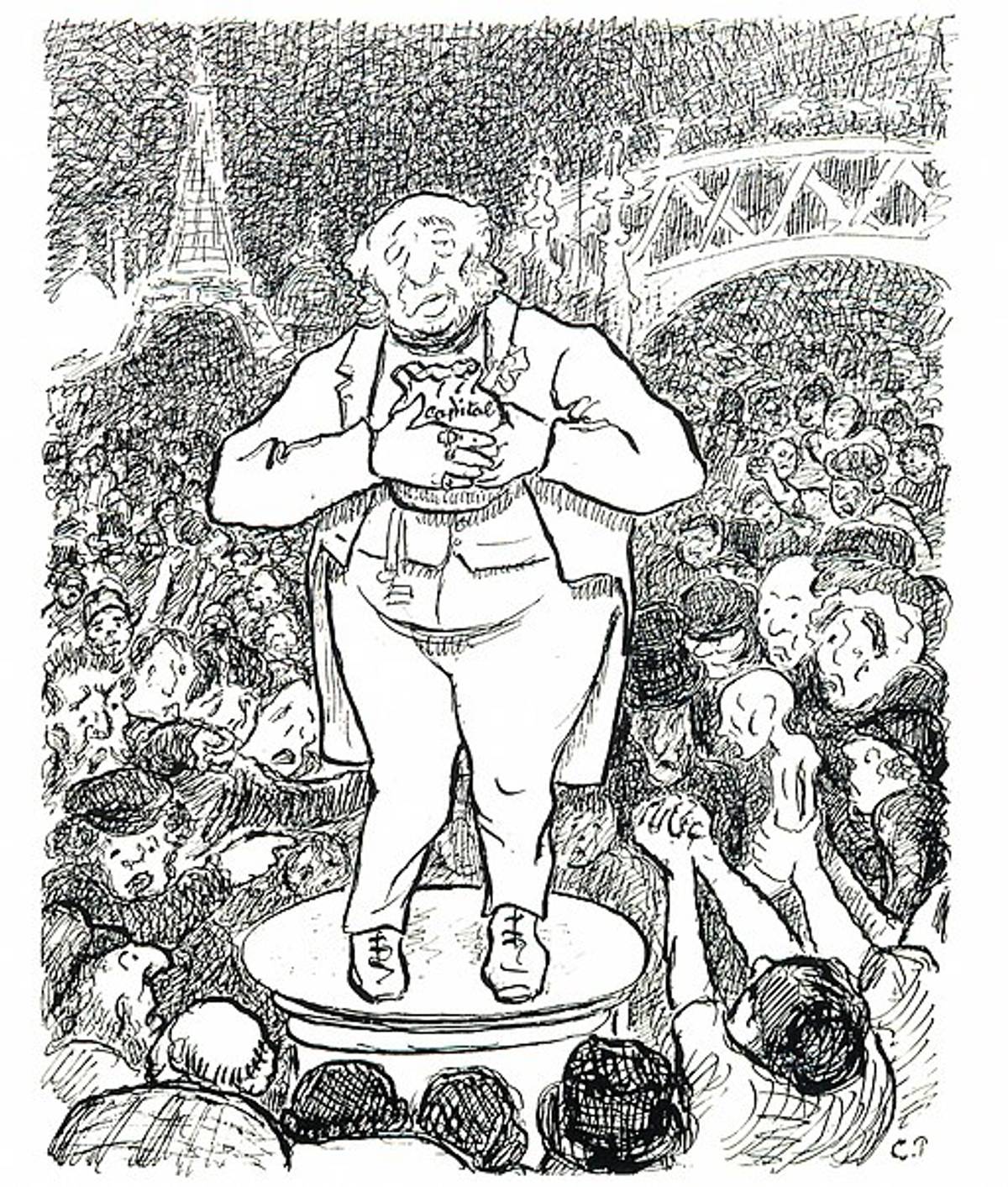 Camille Pissarro: ‘Les Turpitudes Sociales,’ 1890. (Südwest-Verlag, München/wikimedia)