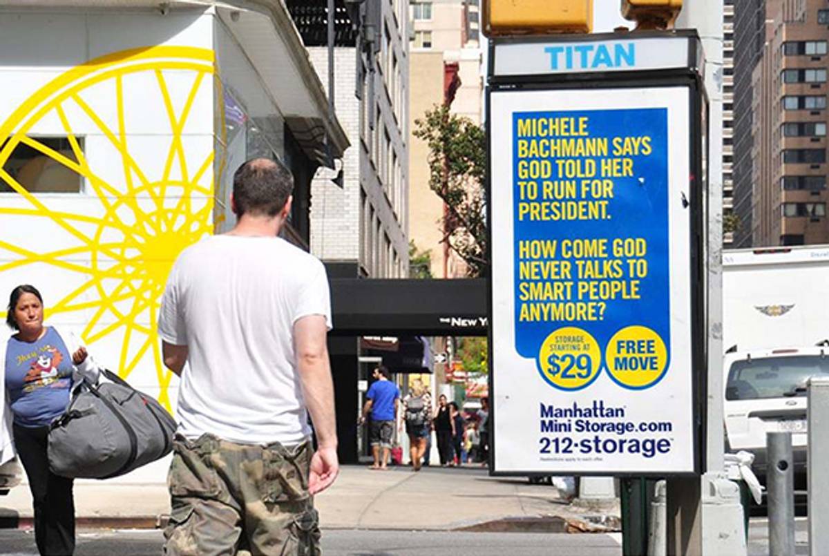 A Manhattan Mini Storage ad from the campaign devised by Archie Gottesman.(Courtesy Edison Properties)