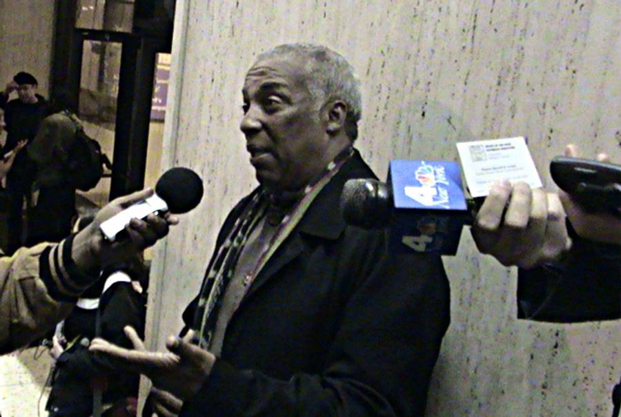 Charles Barron talks to reporters in 2008.(Azi Paybarah/Flickr)