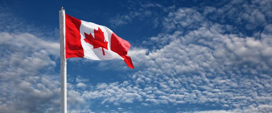 The Canadian flag.