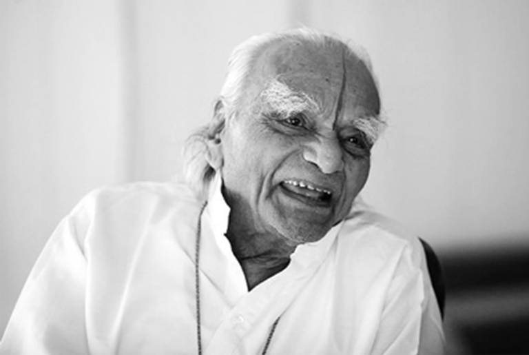 Yoga guru B.K.S. Iyengar, who died today at 95. (The Indian Express)
