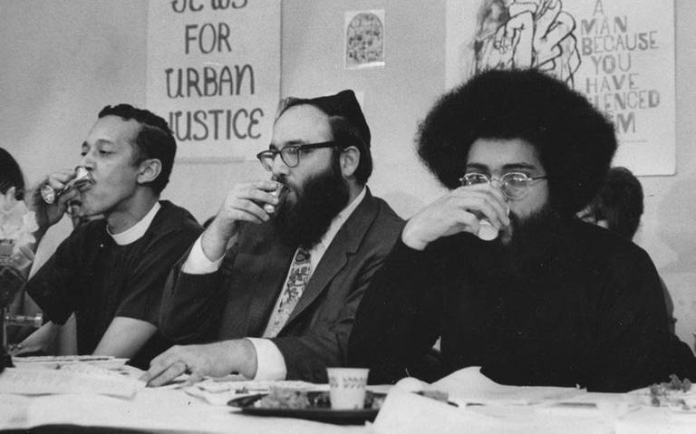 Arthur Waskow, at center, at the first Freedom Seder, Washington, D.C., April 1969