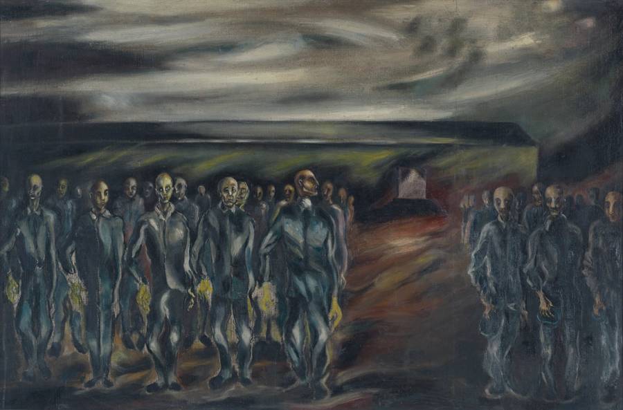 Boris Lurie, 'Roll Call in Concentration Camp,' 1946