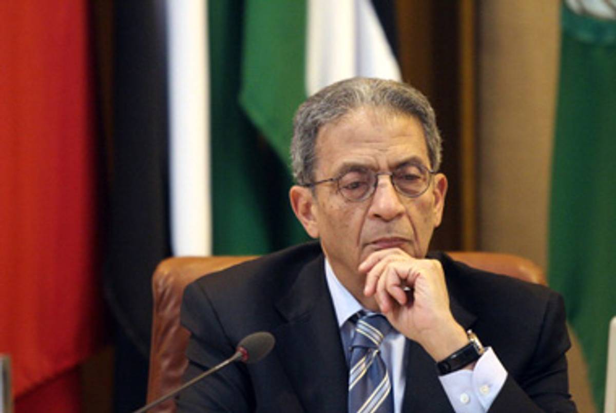 Amr Moussa last week.(Khaled Desouki/AFP/Getty Images)