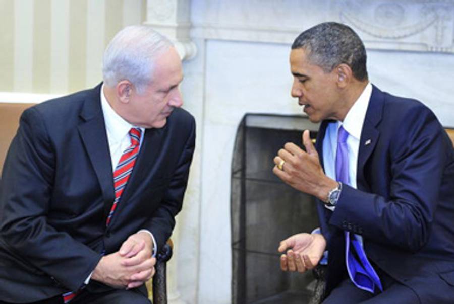 Prime Minister Netanyahu and President Obama, today.(Ron Sachs-Pool/Getty Images)