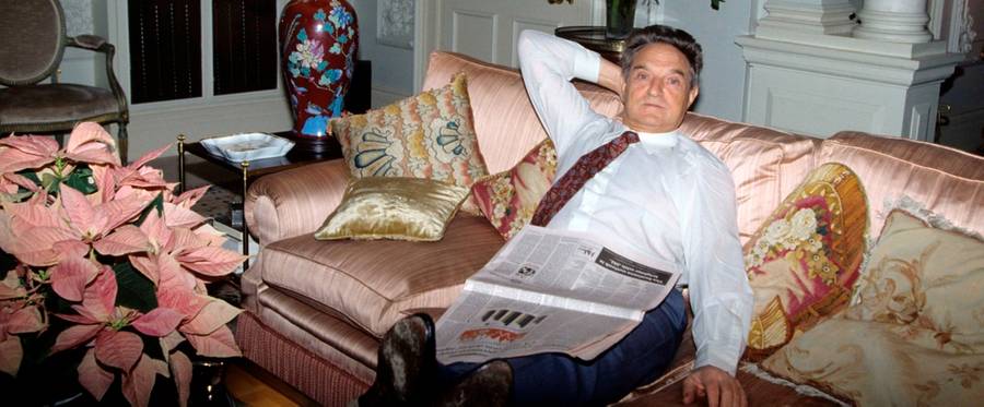 George Soros in his apartment in London, 1992