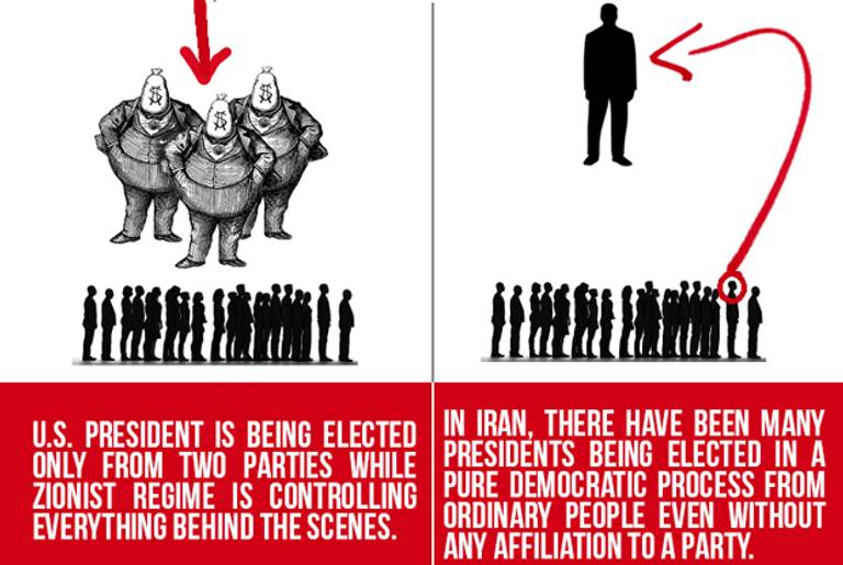 Ayatollah Khamenei's election day cartoon.(Facebook.)