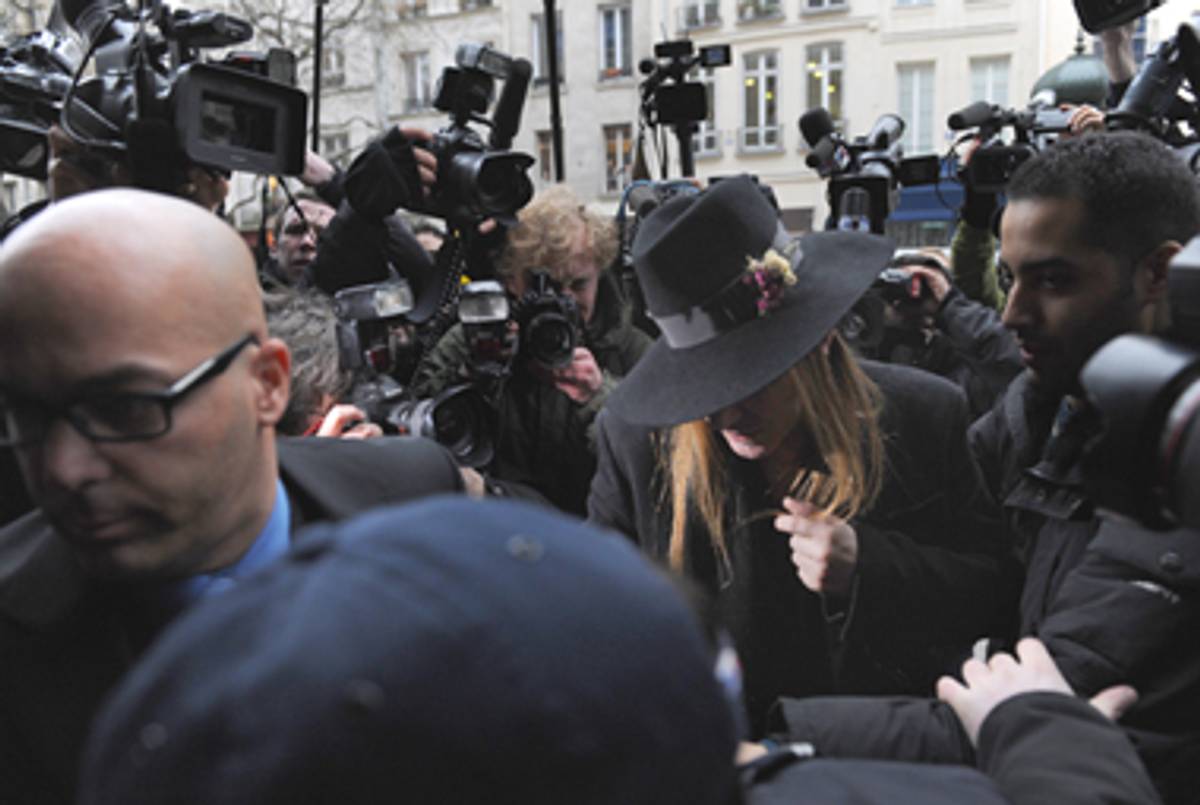 John Galliano arriving at a Paris police station, February 28.(Miguel Medina/AFP/Getty Images)
