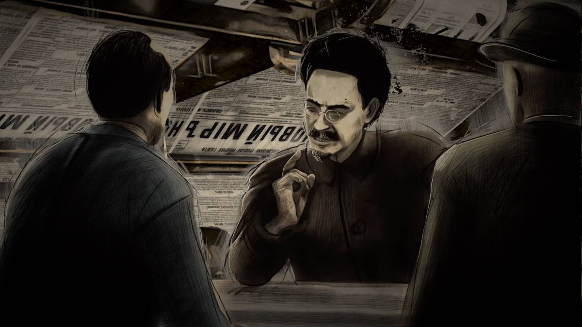 A still from ‘The Conspiracy’ (2022), written and directed by Maxim Pozdorovkin 
