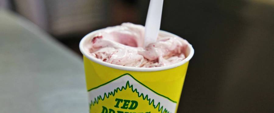 A Strawberry Concrete from Ted Drewes. 