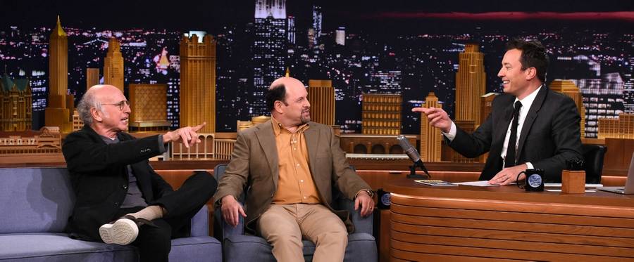 Larry David And Jason Alexander Visit 'The Tonight Show Starring Jimmy Fallon' at Rockefeller Center in New York City, June 8, 2015. 