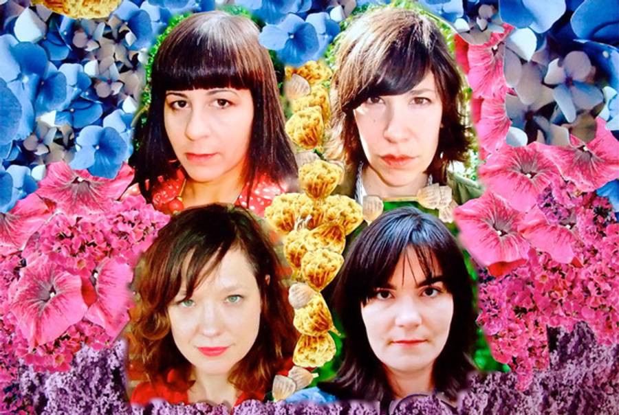 Wild Flag, clockwise from top left: Janet Weiss, Carrie Brownstein, Rebecca Cole, and Mary Timony.(Courtesy Wild Flag)