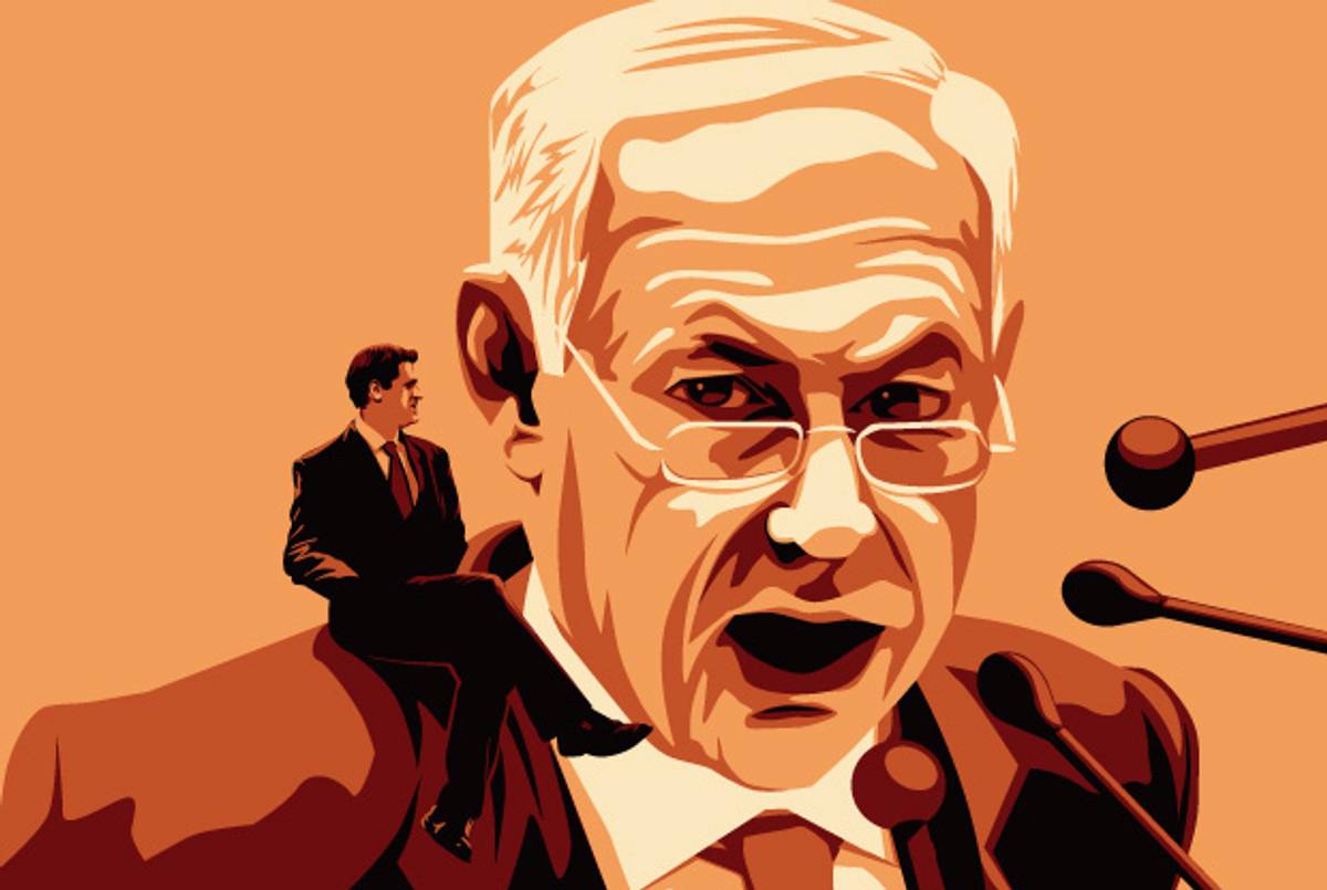 Ron Dermer and Benjamin Netanyahu.(Daniel Hertzberg)