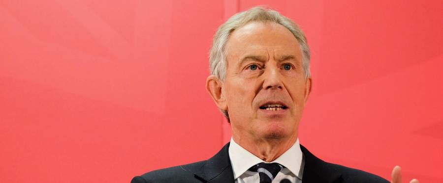 Former British Prime Minister Tony Blair in Sedgefield, England, April 7, 2015.