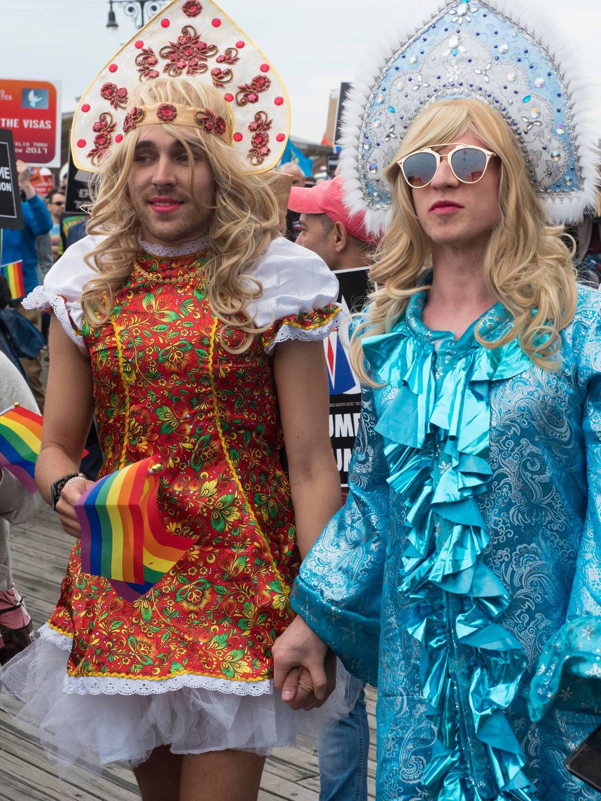 Drag queens in Brighton Beach on Sunday.(Facebook/RUSA LGBT)
