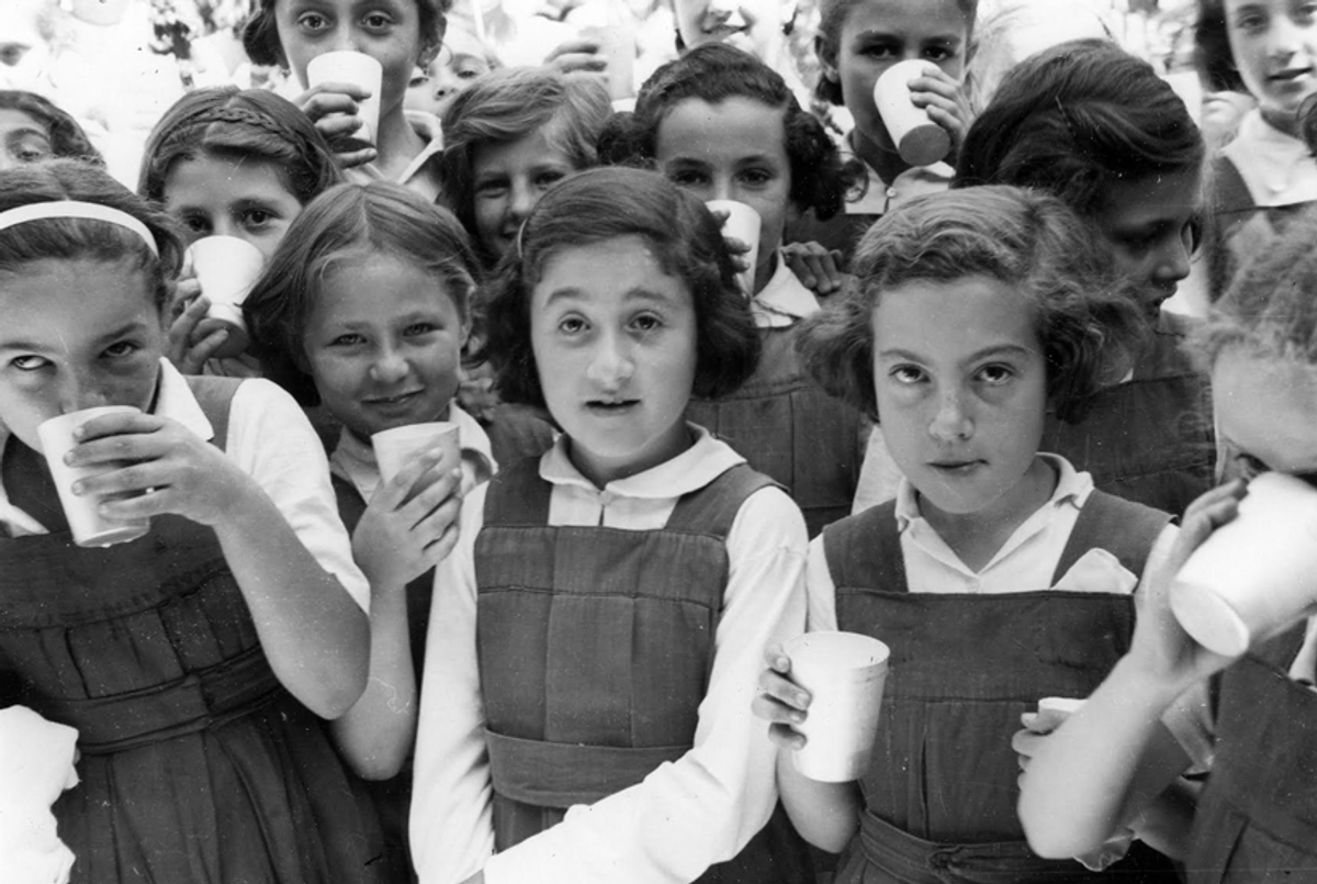 Students at the Evelina de Rothschild School, c. 1930. (Courtesy Rachel Badad-Pirani)
