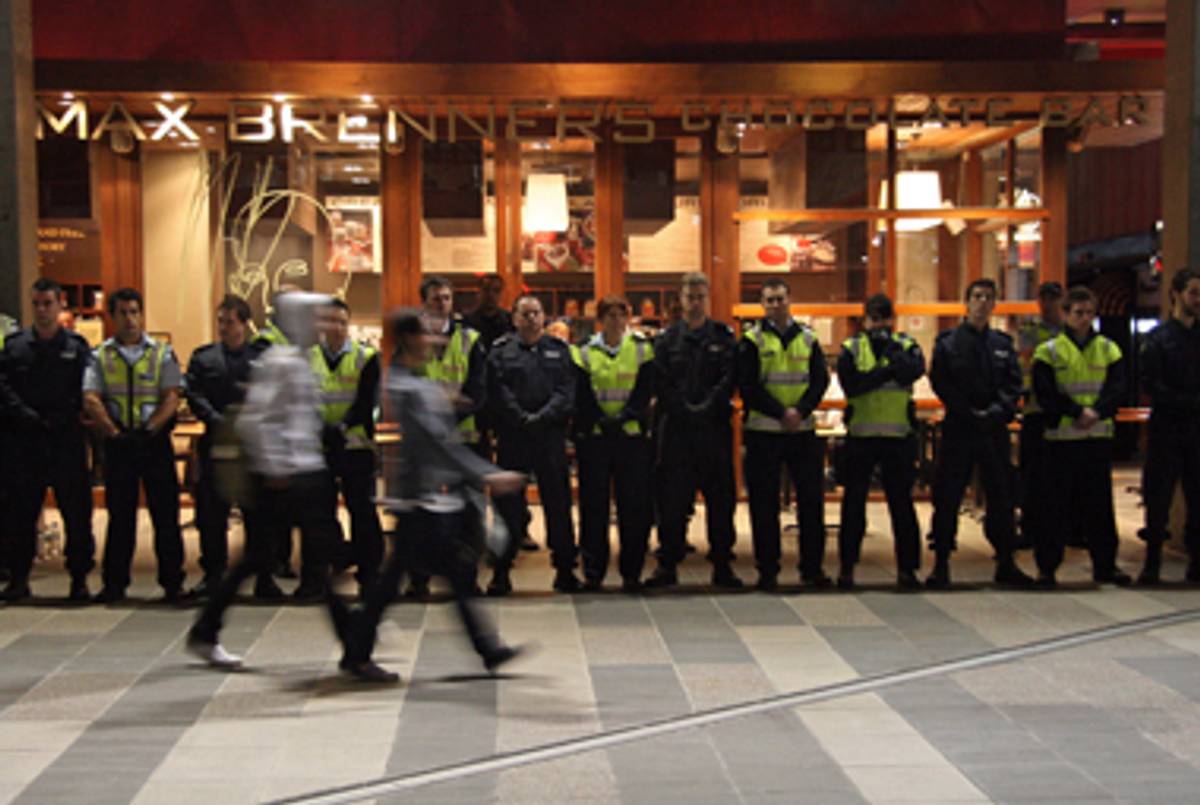 Protest at Max Brenner’s Chocolate Bar in Melbourne, Australia, July 29, 2011.(Erik Anderson/Flickr)