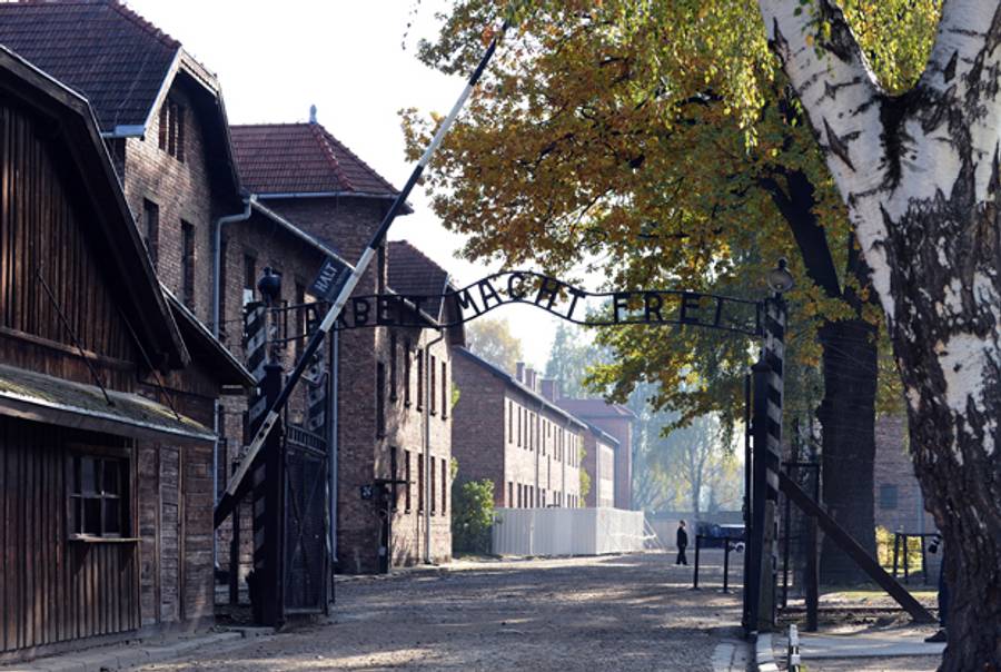 The entrance to the Auschwitz concentration camp. (JANEK SKARZYNSKI/AFP/Getty Images)