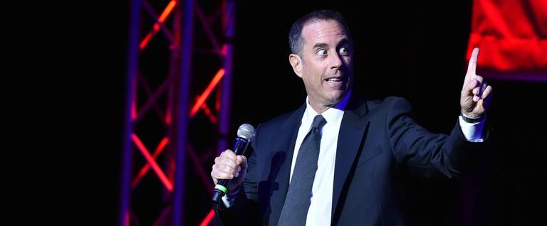 Jerry Seinfeld performs on stage during 10th Annual Stand Up For Heroes at The Theater at Madison Square Garden in New York City, November 1, 2016.