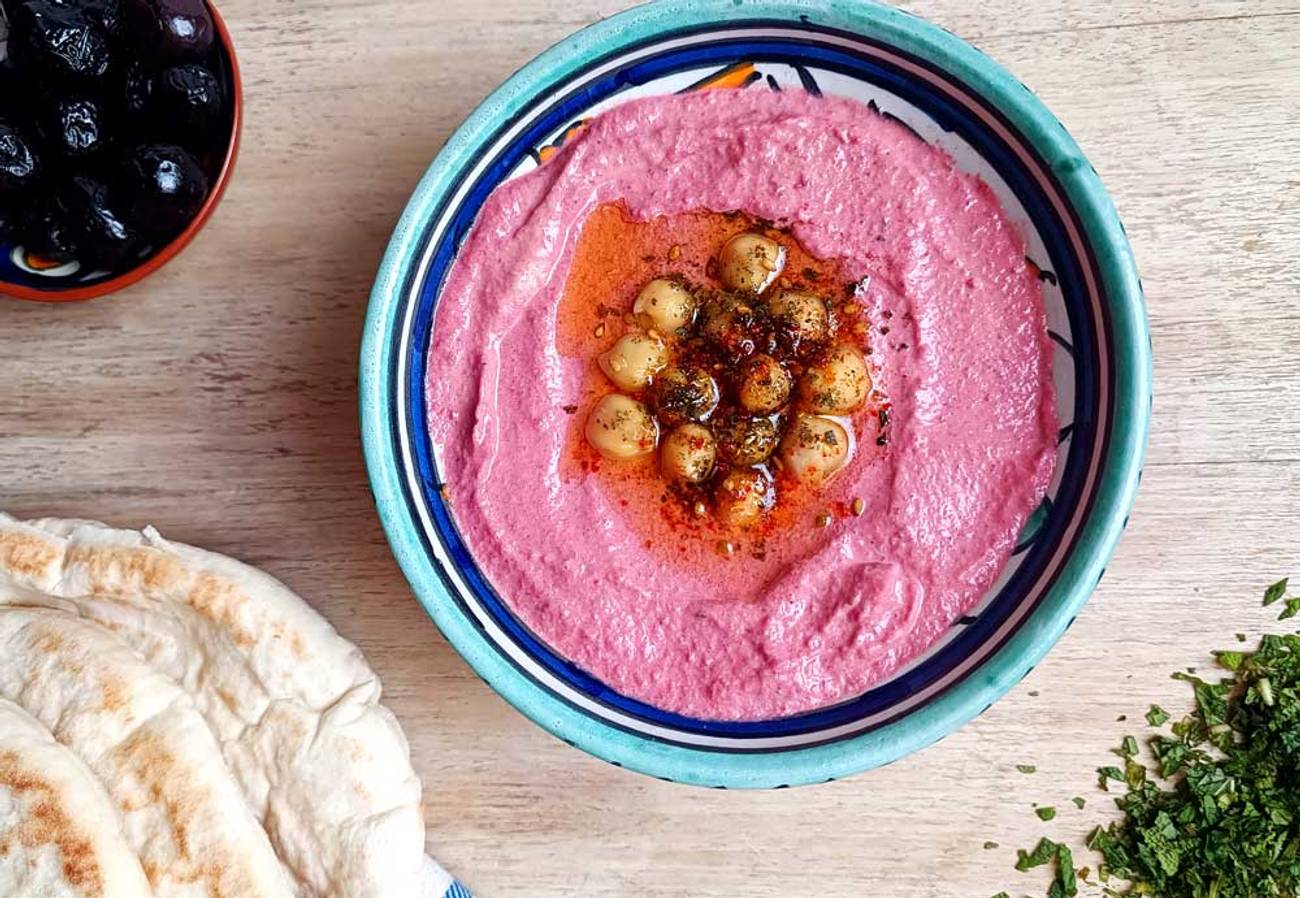 Beet and Mascarpone Hummus