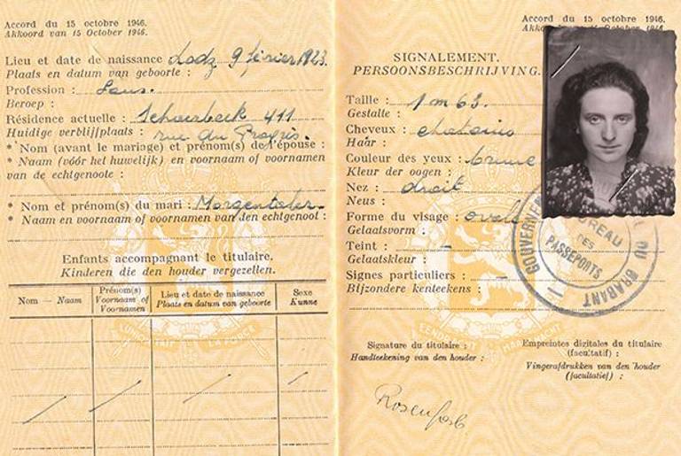 Chava's first passport, from Belgium.