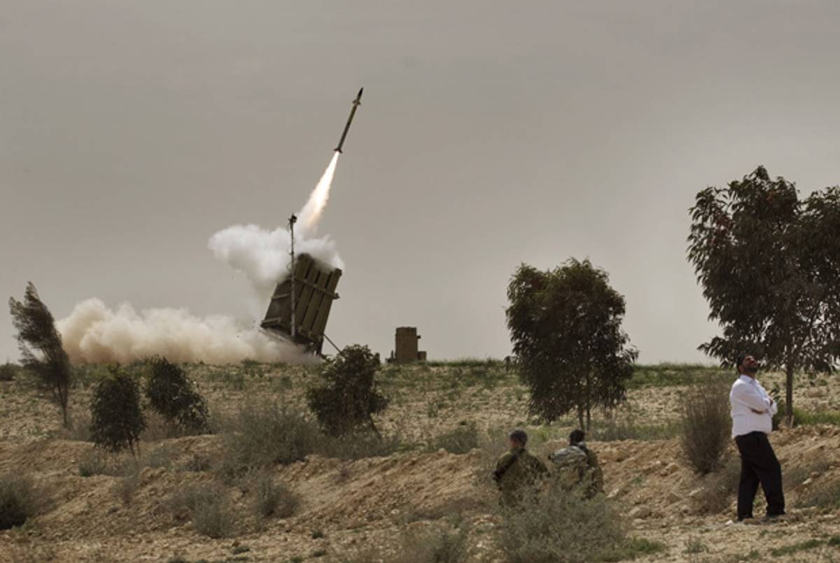 An Iron Dome missile.(Menahem Kahana/AFP/Getty Images)