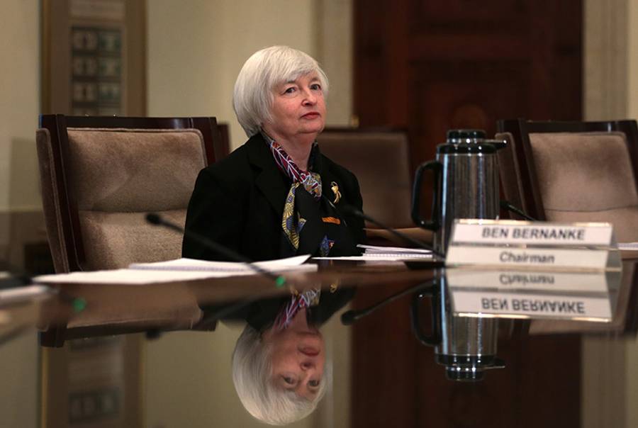 Janet Yellen, vice chair of the Federal Reserve Board and President Obama's nominee to succeed Chairman Ben Bernanke, waits for the beginning of a meeting of the Board of Governors of the Federal Reserve System to discuss the so-called 'Volcker Rule,' Dec. 10, 2013 in Washington, D.C. (Alex Wong/Getty Images)