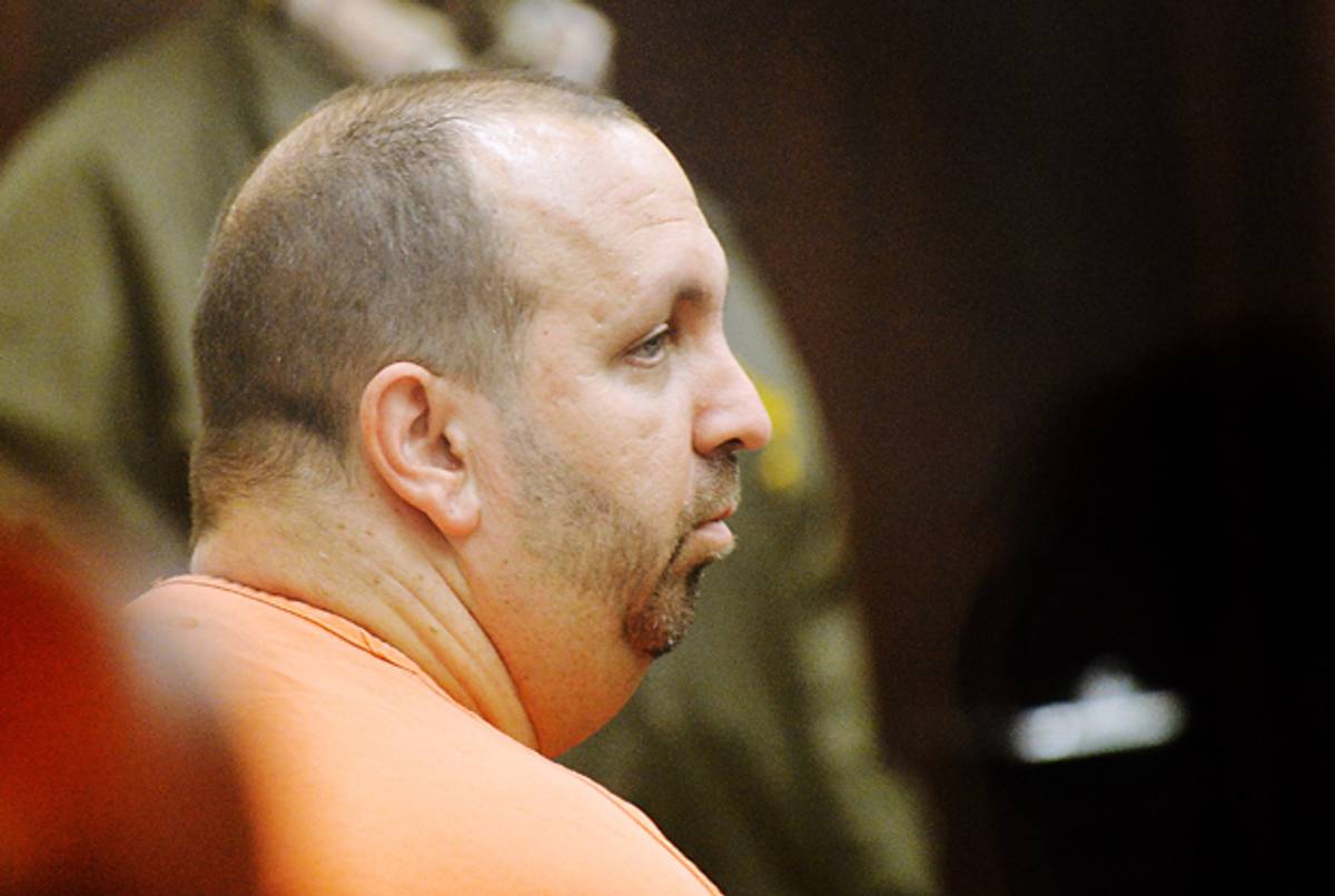 Craig Stephen Hicks, 46, appears in court Feb. 11, 2015 for the shooting deaths of three students in Chapel Hill, N.C. (Sara D. Davis/Getty Images)