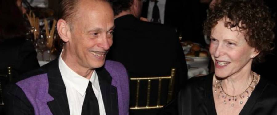John Waters (R) and Jean Stein at Cipriani 42nd Street for the Norman Mailer Writers Colony Benefit Gala in New York City, October 20, 2009.