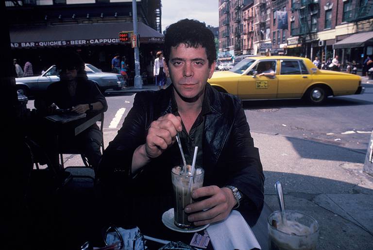 Lou Reed posing for a portrait in New York City in 1982, at Cafe Figaro in Greenwich Village.(Waring Abbott/Getty Images)