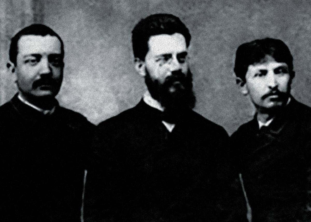 Moses Schwarzfeld, Moses Gaster, and Lazăr Şăineanu in 1885