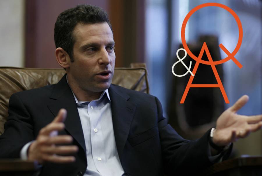 Sam Harris takes part in a group discussion on religion and faith on March 21, 2007, at Rick Warren's Saddleback church in Lake Forest, California.(Charles Ommanney/Getty Images)
