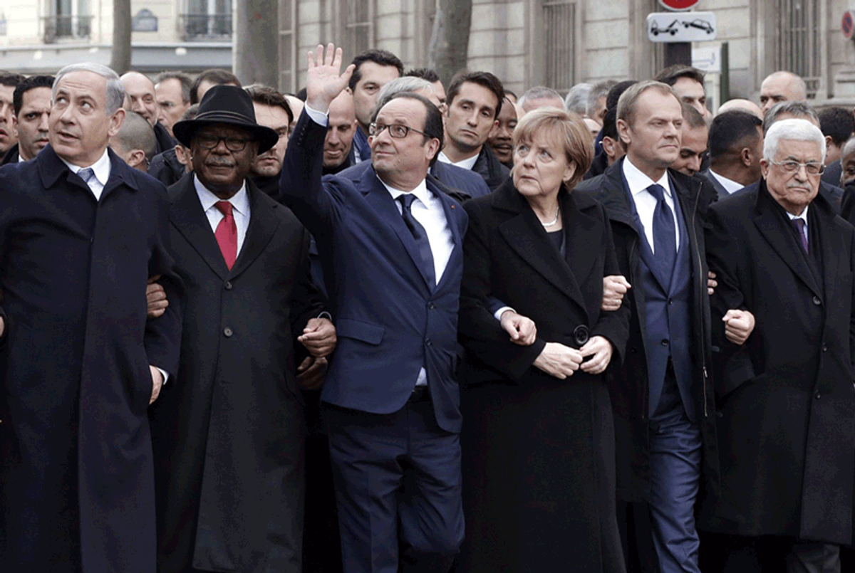 Who's missing here?(Philippe Wojazer/AFP/Getty Images)