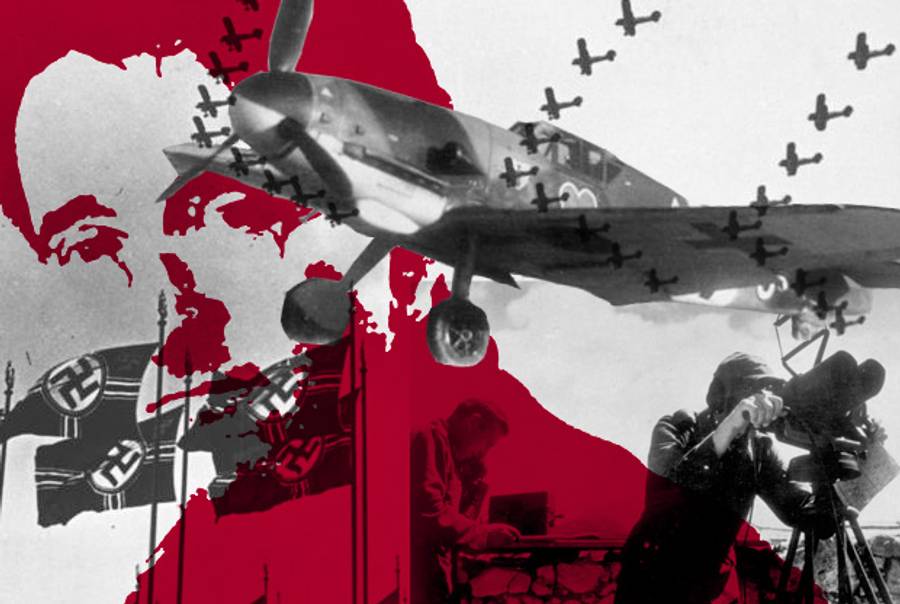 (Collage: Tablet Magazine; Bolaño: Jean Paul Silver/Flickr; Luftwaffe: Deutsches Bundesarchiv via Wikimedia Commons; Messerschmitt: Deutsches Bundesarchiv viaWikimedia Commons)