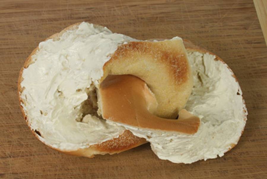 The linked bagel, with cream cheese.(GeorgeHart.com)