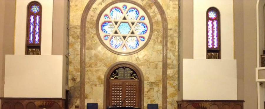 Inside the Neve Shalom Synagogue. 