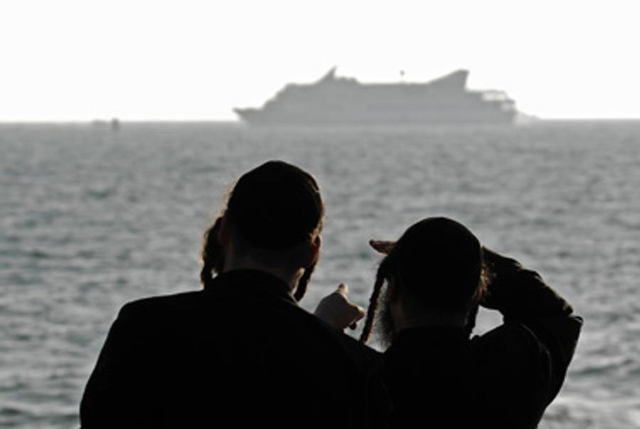 The Mavi Marmara off the Israeli coast last May.(David Buimovitch/AFP/Getty Images)