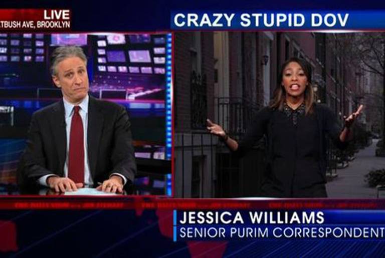 Jon Stewart and Jessica Williams. (DailyShow.com)