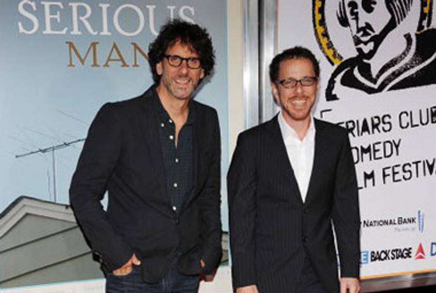 Joel, left, and Ethan Coen at a New York premiere for A Serious Man last week.(Stephen Lovekin/Getty Images)