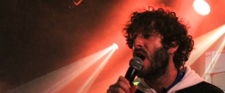 Lil Dicky performing in Brussels, November 4, 2016. 