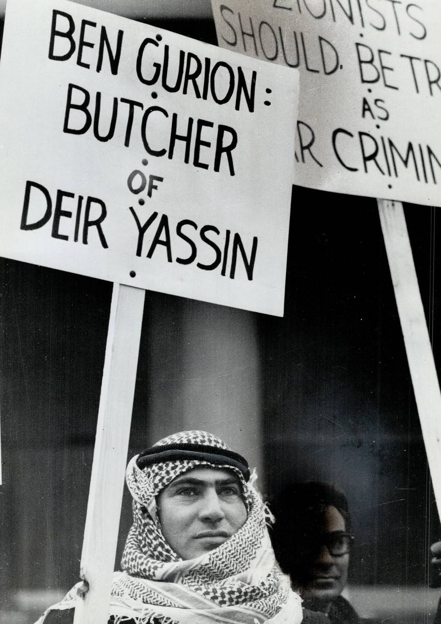 A demonstrator in Toronto, 1967