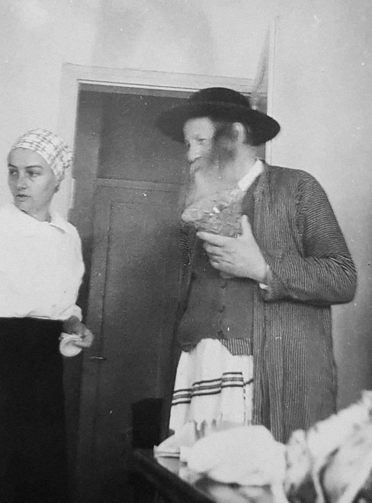 Ruth Blau with her husband Amram Blau, head of the anti-Zionist, ultra-Orthodox Neturei Karta faction, in an undated photo