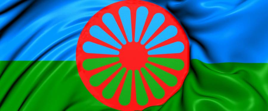 The Romani People flag