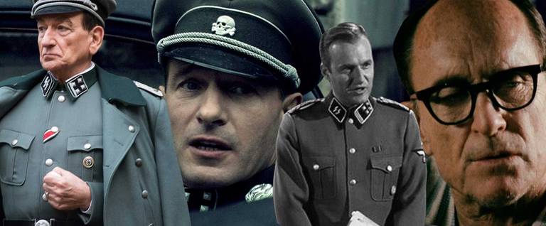 Eichmanns, from left, Ben Kingsley in 'Operation Finale' (2018); Thomas Kretschmann in 'Eichmann' (2007); Werner Klemperer in 'Operation Eichmann' (1961); Robert Duvall in 'The Man Who Captured Eichmann' (1996).