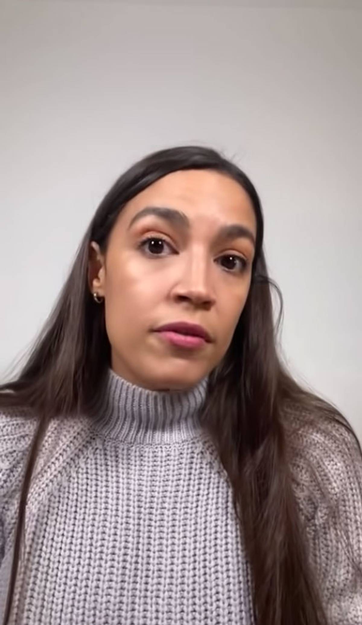 A still from Alexandra Ocasio-Cortez’s video recounting the events of Jan. 6, 2021