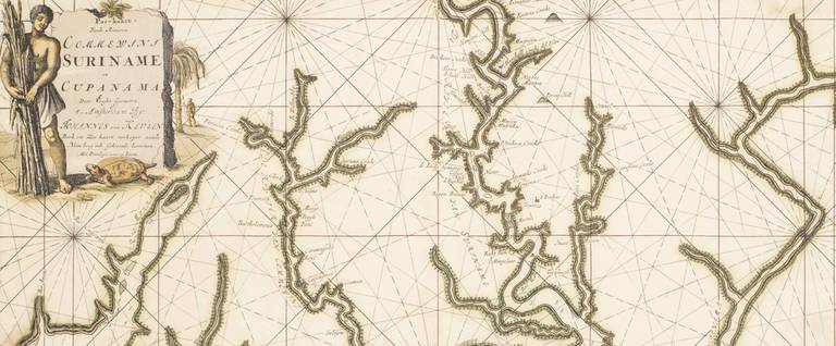 'Pas-kaart vande Rivieren Commewini Suriname en Cupanama,' 1720.
